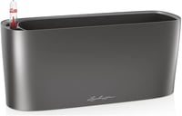 Lechuza Antracit Fémes Virágcserép - Modern Dekoratív Kaspó - 10, Anthracite Metallic, table vessel 1