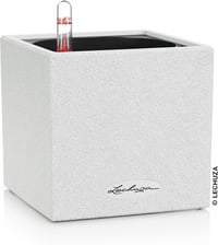 Lechuza CANTO Stone 14 öntözőedény fehér kvarckő kültéri beltéri virágcserép - Quartz White 1