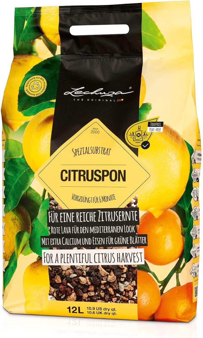 LECHUZA Citrus Pon növénytalajtermék 12 liter, tőzegtelen és előtrágyázott