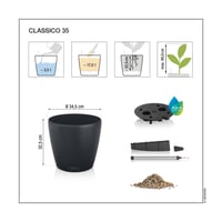 Lechuza Classico Color 35 bijela samozalijevajuća posuda s ugrađenim spremnikom za vodu 3