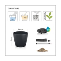 Lechuza Classico Color 43 bijela ukrasna posuda za cvijeće sa sustavom za automatsko zalijevanje 3