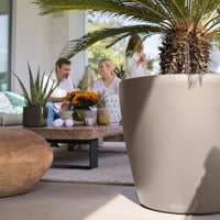 Lechuza Classico Color 70 önöntöző virágcserép - homokbarna, beépített öntözőrendszerrel 6
