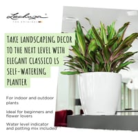 Samozavlažovací kvetináč Lechuza Classico LS 28, kompletná súprava – antracitová metalíza, 28 cm 8