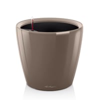 Lechuza Classico Premium LS 28 posuda za cvijeće sa sustavom za automatsko navodnjavanje - Taupe visoki sjaj - Kompletan set 1