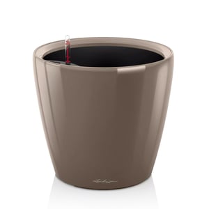 Ghiveci cu autoudare Lechuza Classico Premium LS 28 - Taupe lucios - Set complet