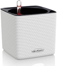 Lechuza Cube Colour 14 fehér önöntözős virágcserép belső növényekhez - 14x14x13.5 cm, White 1