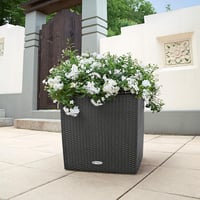 LECHUZA CUBE Cottage 50 Granit Önöntözős Virágcserép - 49 x 49 x 49.5 cm, Grey, Cottage 6