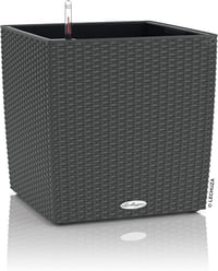 LECHUZA CUBE Cottage 50 Granit Önöntözős Virágcserép - 49 x 49 x 49.5 cm, Grey, Cottage 1