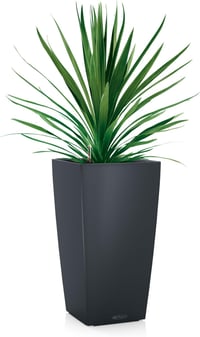 LECHUZA CUBICO Color 22 Slate Grey modern kocka virágcserép - Single 2