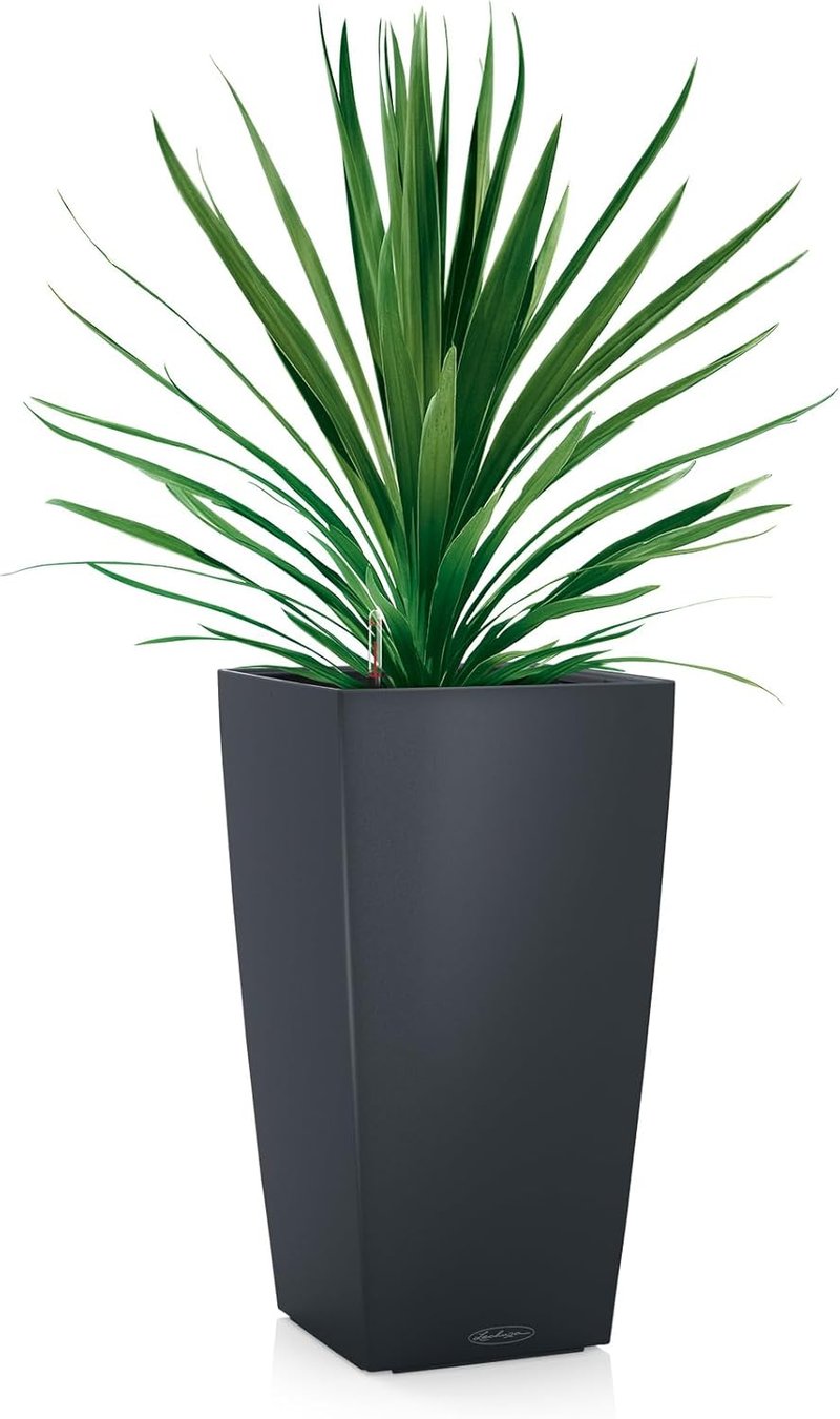 LECHUZA CUBICO Color 22 Slate Grey modern kocka virágcserép - Single