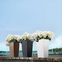 LECHUZA CUBICO Color 22 Slate Grey modern kocka virágcserép - Single 6