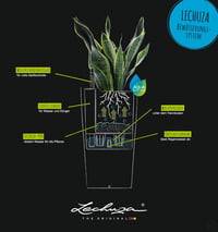 LECHUZA Rondo Premium 40 Bazalt Szürke Öntözőrendszeres Növénytartó Oszlop 40x75cm 3