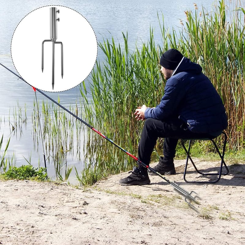 LEcylankEr Napernyőtartó Talp Fűnyílóval, Hordozható Napernyő Tartó Halászat Kert Strand Ezüst