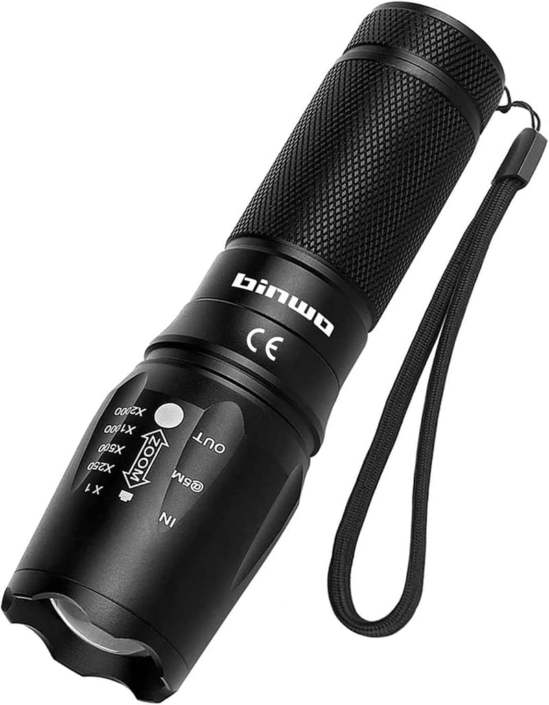 Lanternă LED cu zoom de 3000 lumeni, rezistentă la apă, de înaltă luminozitate, pentru camping și urgențe, utilizare la interior și exterior