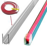 Hliníková lišta LED-Mafia 50 cm pre LED neónový flex pás 12V 5x12, osvetlenie do sauny pod lavicu 2
