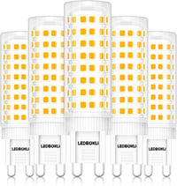 LEDBOKLI G9 LED Izzó Dimmelhető Meleg Fehér 10W 3000K - 100W Halogén Helyettesítő, 900 Lumen, Energiatakarékos Kis Izzó, 5 Darabos 1