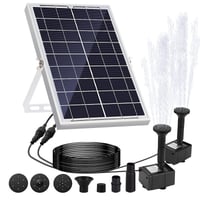 LEDGLE solarna vrtna fontana s 2 pumpe, 4 stila, 5W - crna 2