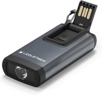Ledlenser K6R 400 Lumen USB-s Újratölthető Kulcstartó Lámpa Piros Fénnyel Szürke 2
