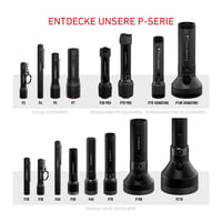 Nabíjateľné LED svietidlo Ledlenser P7R, 2000 lúmenov, dosah 320 m, USB-C, vodotesnosť IP68, výdrž 80 hodín, 4 svetelné režimy, taktické svietidlo 7
