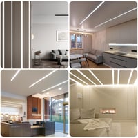 LEDLightsWorld hliníkový LED profil pre 12 mm LED pásik, 10 ks, 1 m s mliečnym krytom, vstavaný profil do sadrokartónu na strop a stenu 7
