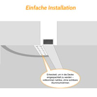 LEDLightsWorld hliníkový LED profil pre 12 mm LED pásik, 10 ks, 1 m s mliečnym krytom, vstavaný profil do sadrokartónu na strop a stenu 8
