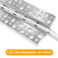 LEDLightsWorld hliníkový LED profil pre 12 mm LED pásik, 10 ks, 1 m s mliečnym krytom, vstavaný profil do sadrokartónu na strop a stenu 5
