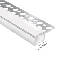 LEDLightsWorld Hliníkový LED profil pre 13 mm LED pásik, 4 ks, 1 m, mliečny difúzor — hliníkový profil je ohnutý (stav: viď 2. obrázok) 5