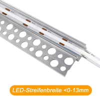 LEDLightsWorld Hliníkový LED profil pre 13 mm LED pásik, 4 ks, 1 m, mliečny difúzor — hliníkový profil je ohnutý (stav: viď 2. obrázok) 8