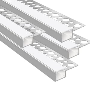 LEDLightsWorld Alumínium LED Profil 13 mm LED Szalaghoz, 4 db, 1 m, Tejüveg — egy alumínium profil meggörbült (állapot: lásd a 2. képet)