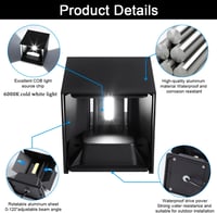 ledmo 4 db LED fali lámpa 20W kültéri/beltéri IP65 vízálló fekete 6000K hideg fehér 3