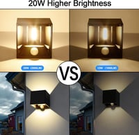 LEDMO LED Kültéri Fali Lámpa Mozgásérzékelővel 20W IP65 Vízálló 3000K Meleg Fehér 4db 3