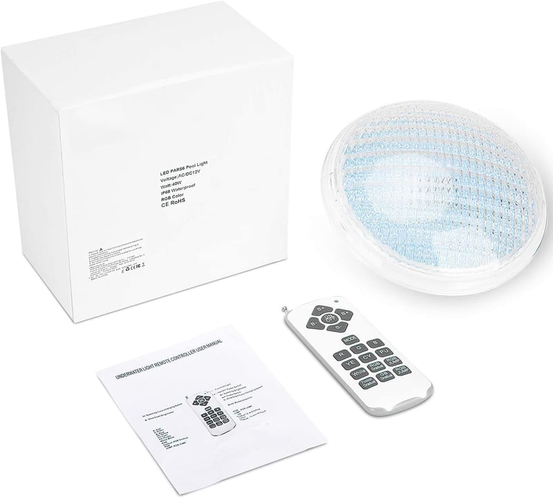 Ledmo RGBW 40W LED medence lámpa PAR56 IP68 vízálló távirányítóval