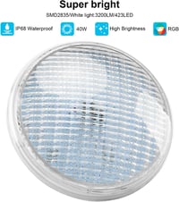 Ledmo RGBW 40W LED medence lámpa PAR56 IP68 vízálló távirányítóval 3