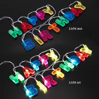 LEDMOMO Ghirlandă luminoasă „Happy Birthday” cu 13 LED-uri, funcționare pe baterii, decorațiune interioară pentru Crăciun și petreceri aniversare, multicoloră 5