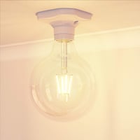 Stropné svietidlo ledscom.de ELEKTRA s objímkou E27, biele, max. 60W, 1 ks v balení 4