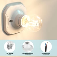 Stropné svietidlo ledscom.de ELEKTRA s objímkou E27, biele, max. 60W, 1 ks v balení 3