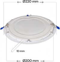 LEDUNI 20W LED Beépítő Lámpa Kerek 225mm Alumínium Panel 2000 Lumen 2