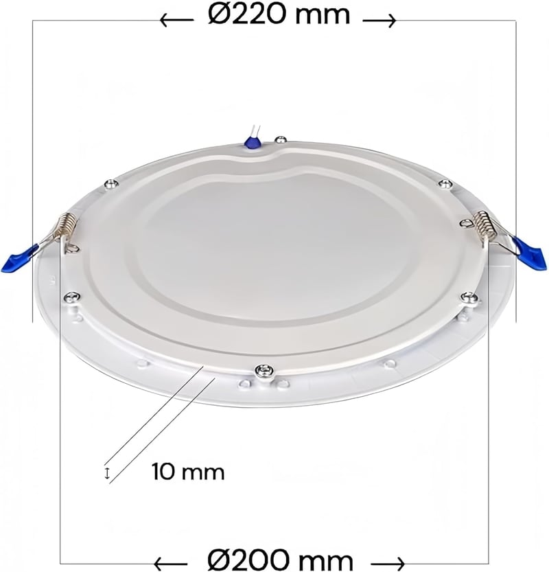 LEDUNI 20W LED Beépítő Lámpa Kerek 225mm Alumínium Panel 2000 Lumen
