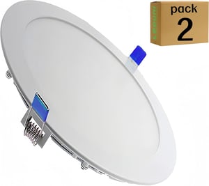 LEDUNI Okrugli LED ugradbeni panel 20W, 2000 lm - neutralno bijela - 225 mm (otvor 205 mm) - 2 kom