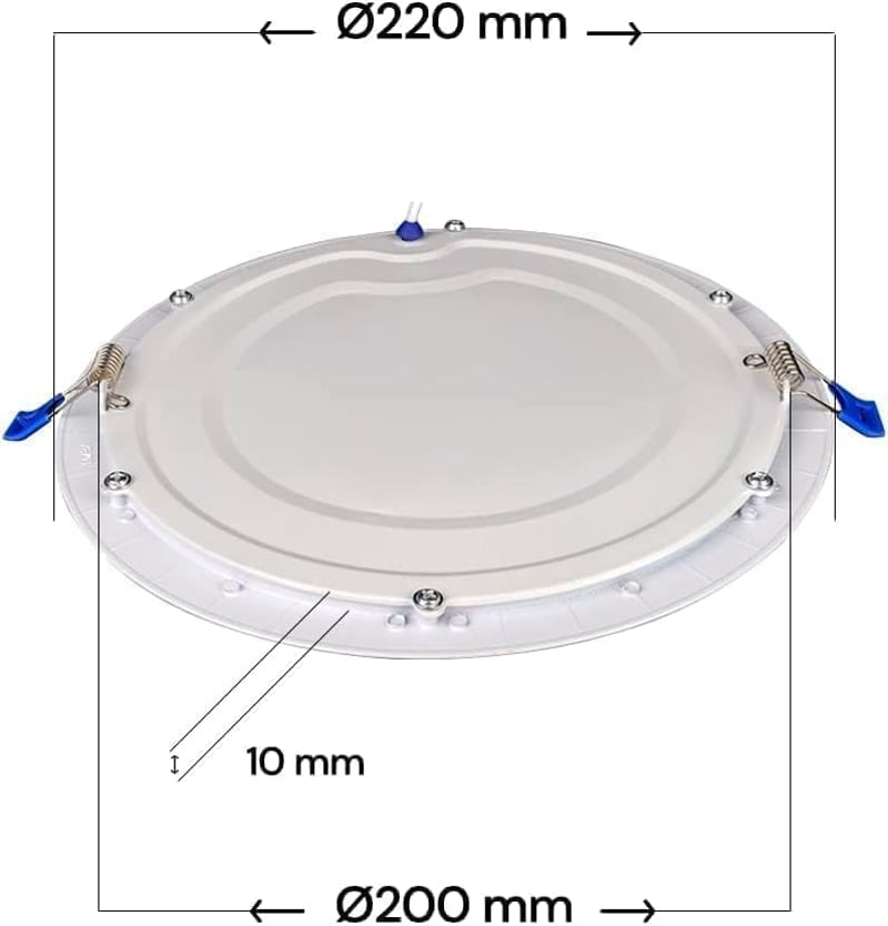 LEDUNI 20W LED Beépítő Lámpa Kerek 225mm Alumínium Panel 2000 Lumen