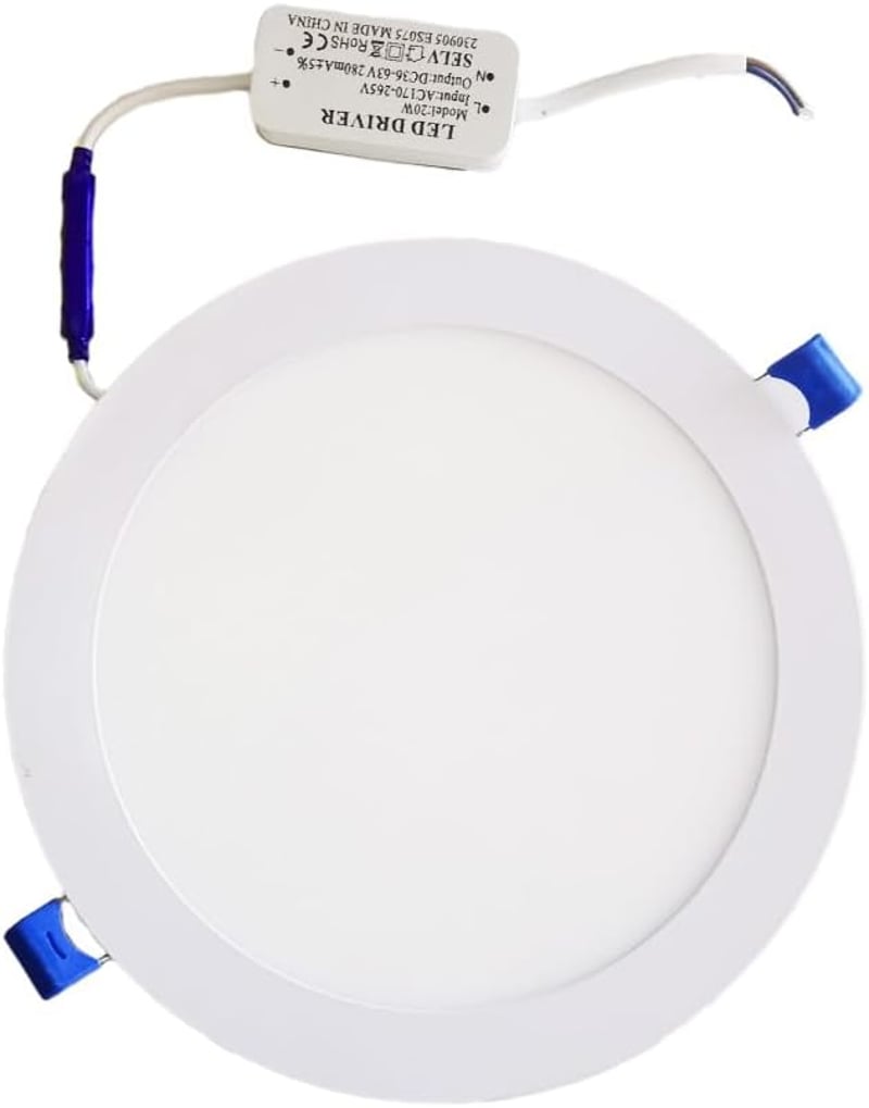 LEDUNI 20W LED Beépítő Lámpa Kerek 225mm Alumínium Panel 2000 Lumen