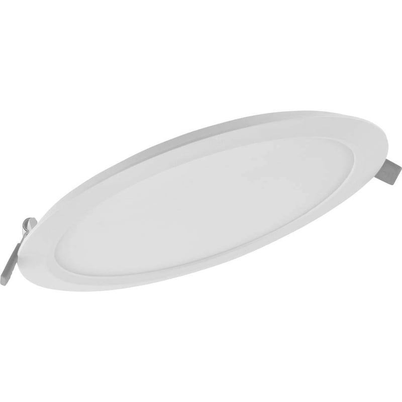 LEDVANCE DL SLIM DN 210 ploché LED svietidlo typu downlight 18W teplá biela 3000K vstavané stropné svietidlo biely kryt montážny otvor 210 mm