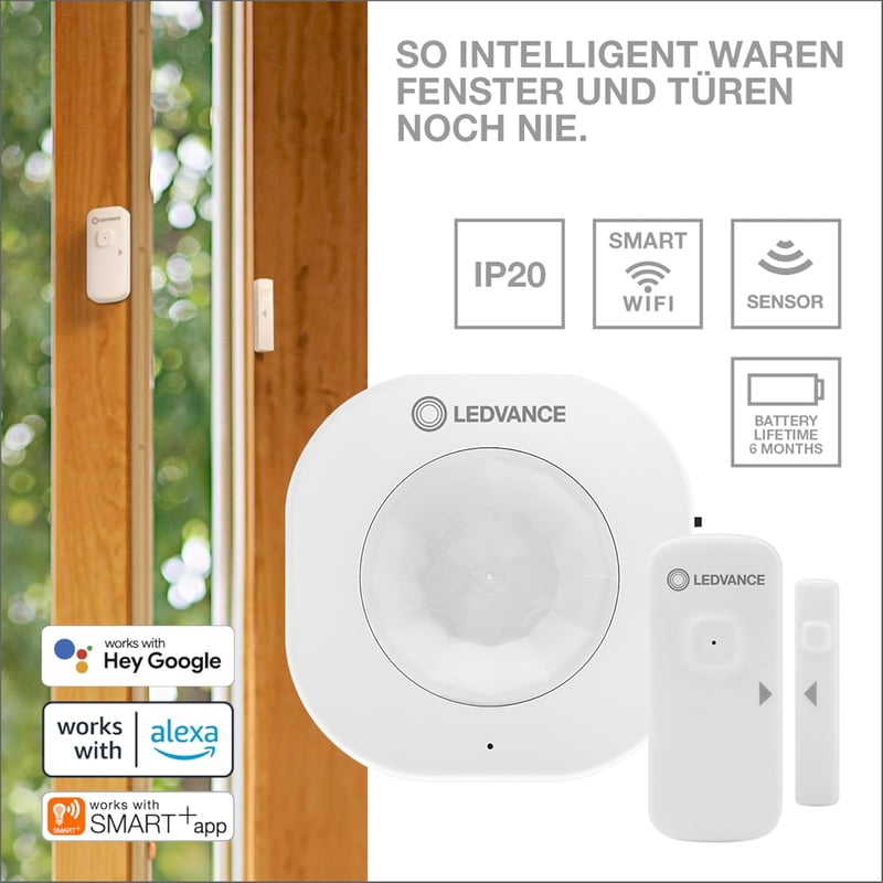 LEDVANCE SMART+ Kültéri Mozgásérzékelő WiFi és Napelem Technológiával Szürke
