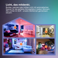 LEDVANCE Smart+ Matter LED žiarovka, E27, 9W, 806 lm, RGBW farebné a biele svetlo, dizajn Matt Frost, kompatibilná s Google, Alexa a Apple, aplikácia a 7