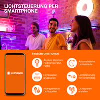 LEDVANCE SMART+ Planon bezrámový LED stropný panel, 1200x300 mm, nastaviteľná biela farba a RGB, WiFi, kompatibilný s Google a Alexa 4