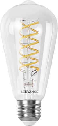 LEDVANCE SMART+ WiFi LED izzó E27 8W 806lm Edison forma dimmelhető fehér fény - Single-Pack, Clear Glass 3