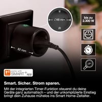 LEDVANCE SMART+ Indoor Plug okos konnektor Matter WiFi - fekete 2