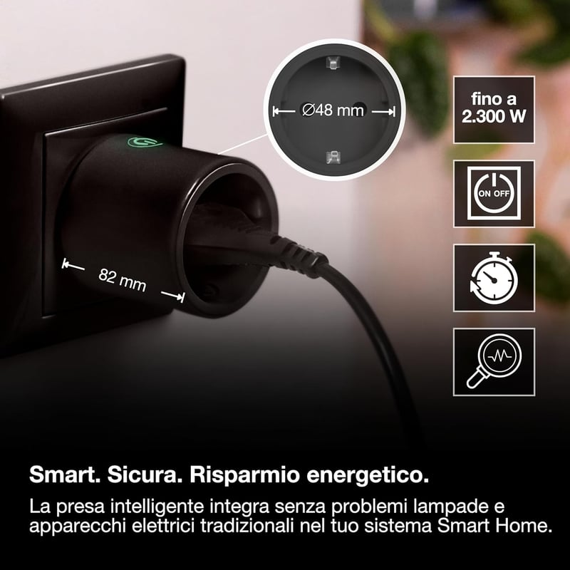 LEDVANCE SMART+ ZigBee okos beltéri konnektor Alexa és Google Home kompatibilis