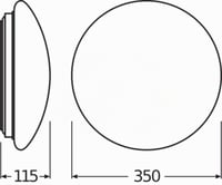 LEDVANCE Surface Round 350 LED mennyezeti lámpa 18W 1440lm 4000K hideg fehér IP44 kerek fehér - 2x18W izzó kiváltására 5