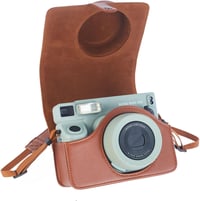 Leebotree Fujifilm Instax Wide 400 bőr tok barna, állítható pánt 3